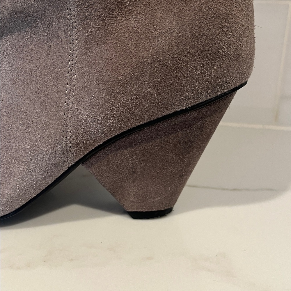 Jeffrey Campbell Senita Tall Suede Taupe Boots Anthropologie 6.5 - Picture 7 of 14